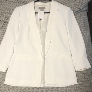 H&M White Blazer Quarter Sleeve